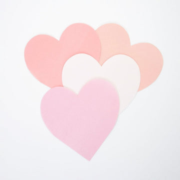 Pink Tone Heart Napkins