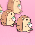 Hedgehog Strawberry Enamel Pin