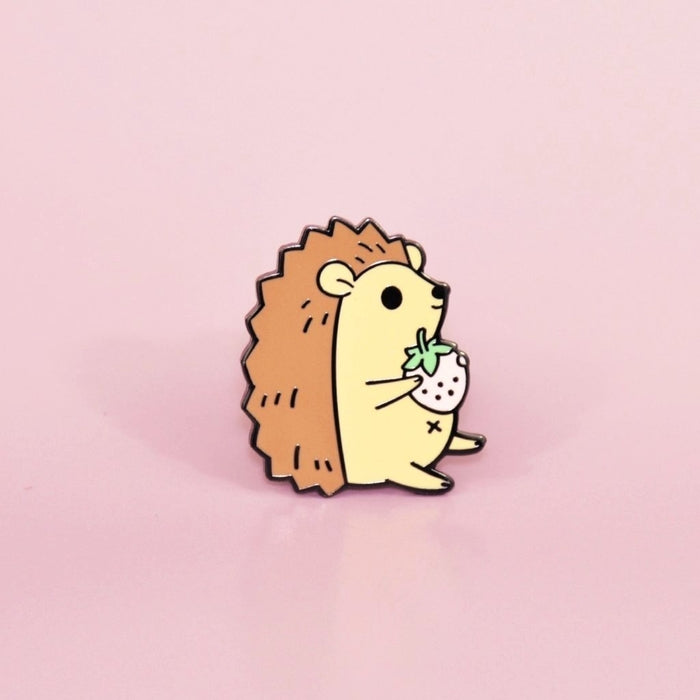 Hedgehog Strawberry Enamel Pin