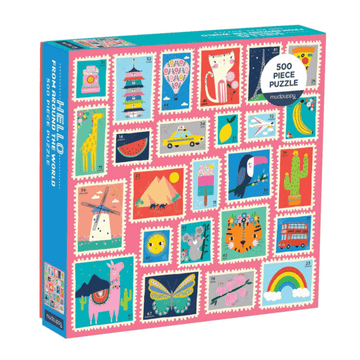 Around the World Stamps 500pc Puzzle