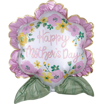happy mothers day floral flower balloon