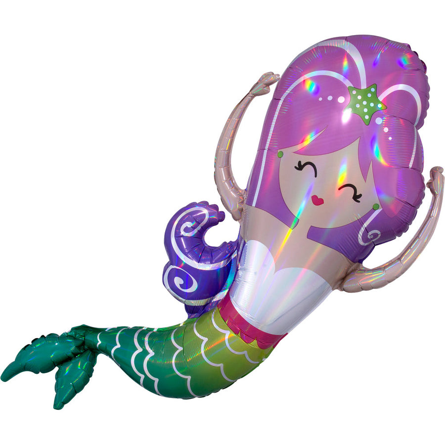 Holographic Mermaid Balloon