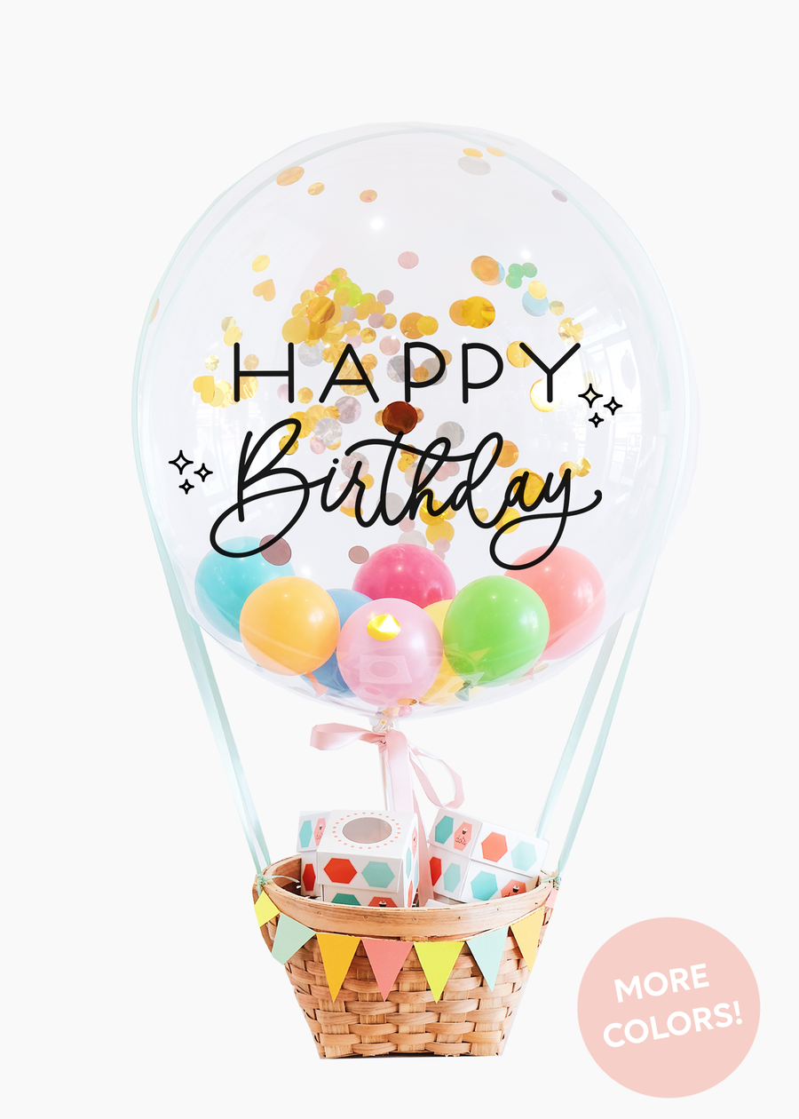 Happy Birthday Hot Air Balloon | Oh Shiny! x Dots