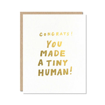 congrats you made a tiny human baby shower congratulations greeting card