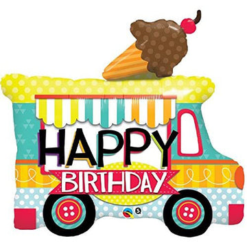 Happy Birthday Ice Cream Truck Balloon