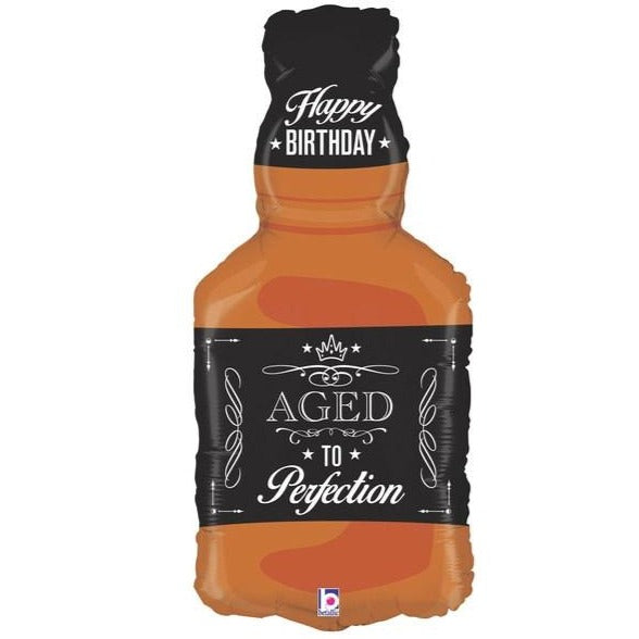 happy birthday aged to perfection whiskey balloon