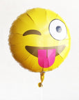 winking smiling tongue emoji balloon