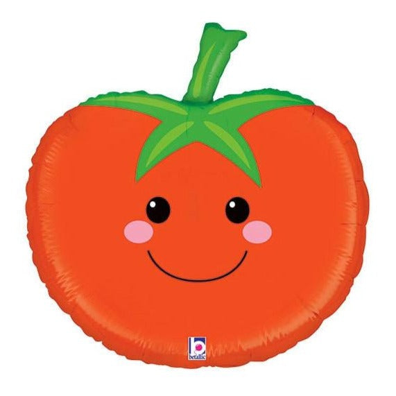 smiling red tomato balloon