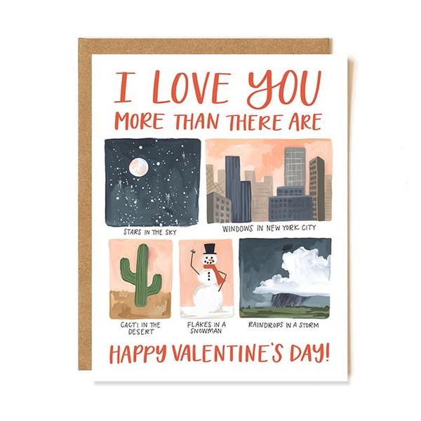 I Love You More Valentine's Card