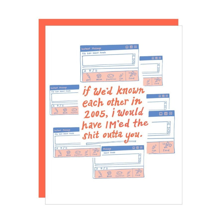 IM message greeting card