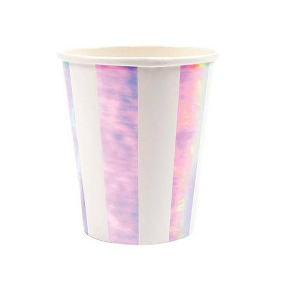iridescent paper cup