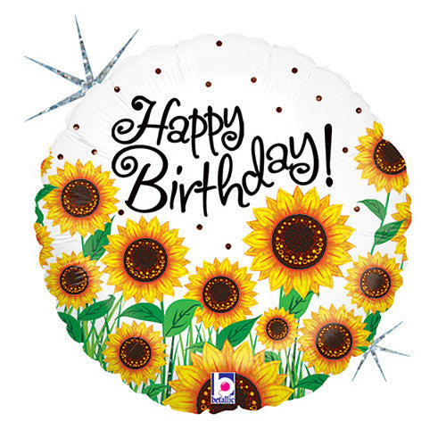 Sunflower Happy Birthday Mylar