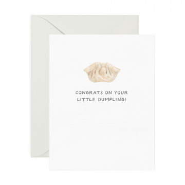 dumpling congrats on baby greeting card