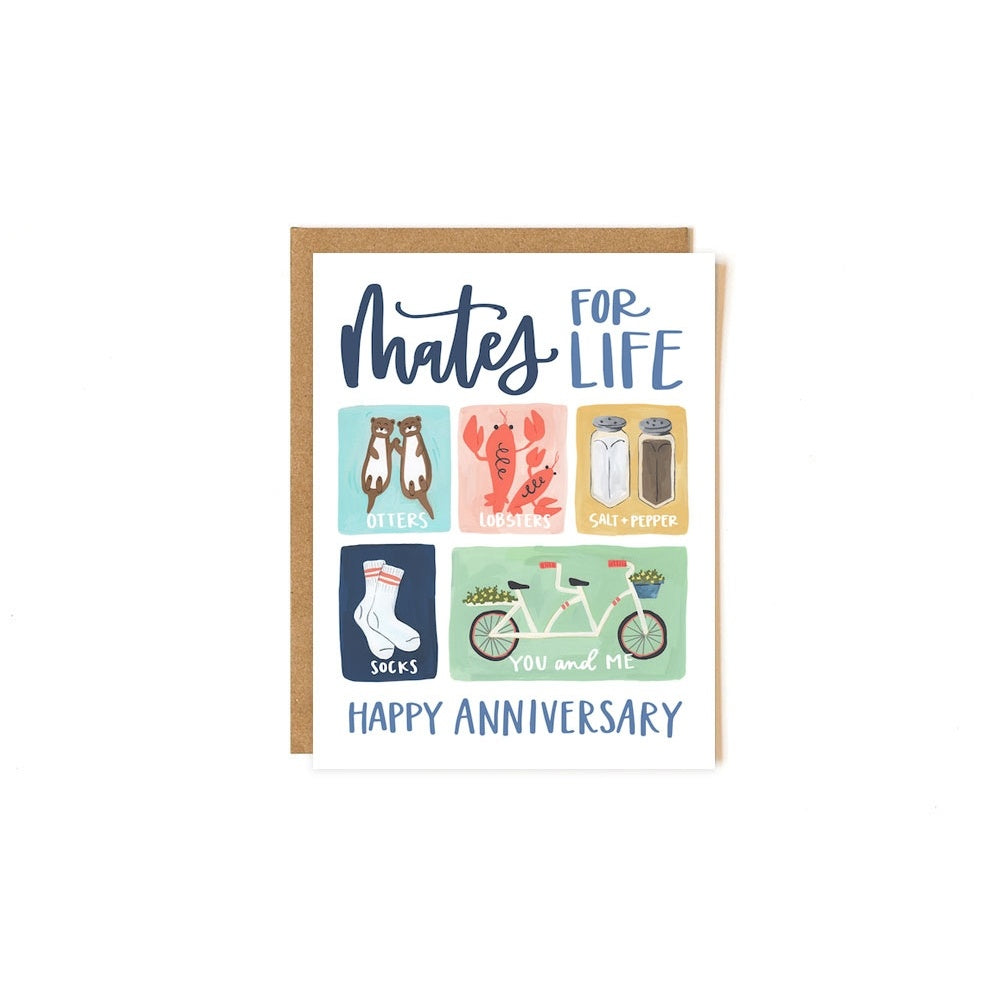 Mates for Life Anniversary Card