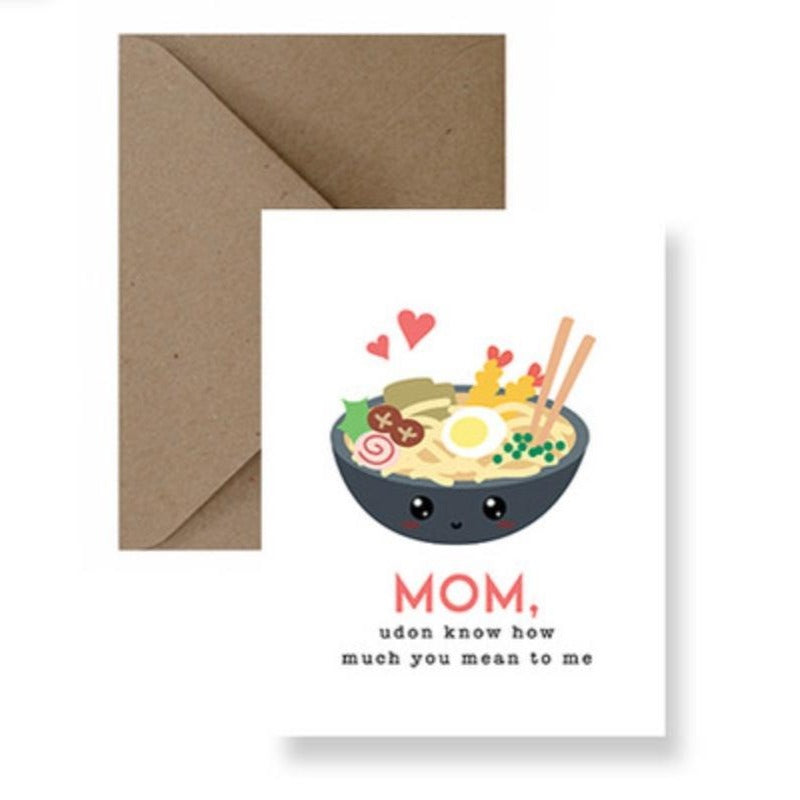 udon know how much you mean to me mom greeting card