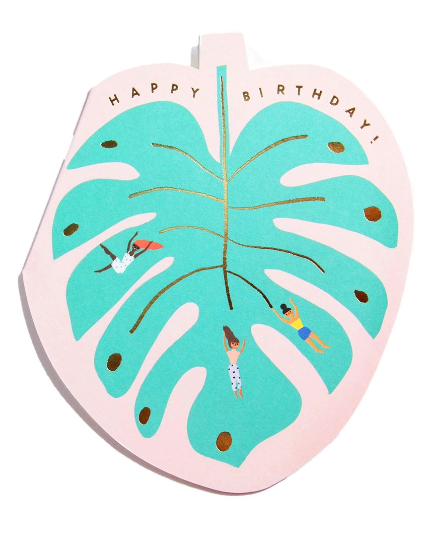 Monstera Leaf Birthday Card
