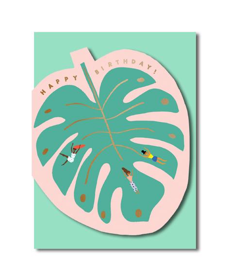 Monstera Leaf Birthday Card