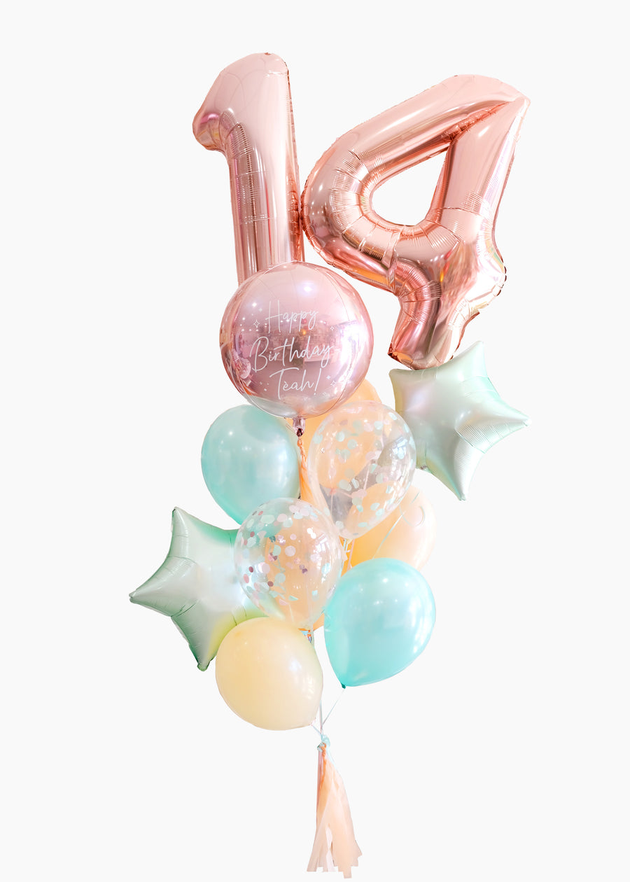 Shimmer Deluxe (2 Numbers) Balloongram - Customizable!