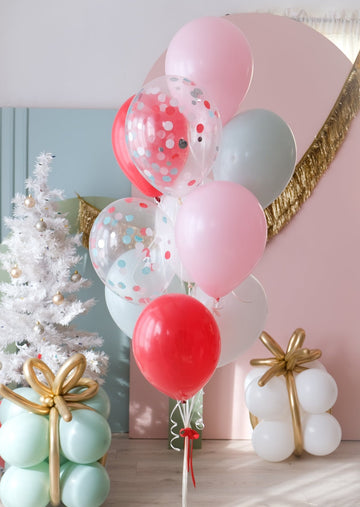 Holiday Balloon Set: Peppermint Pink