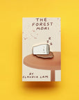 spilled coffee cup enamel pin