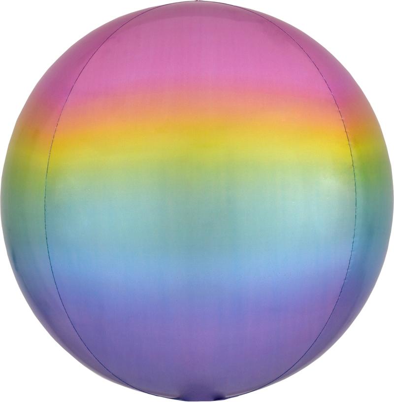 Pastel Ombre Rainbow Orb Balloon