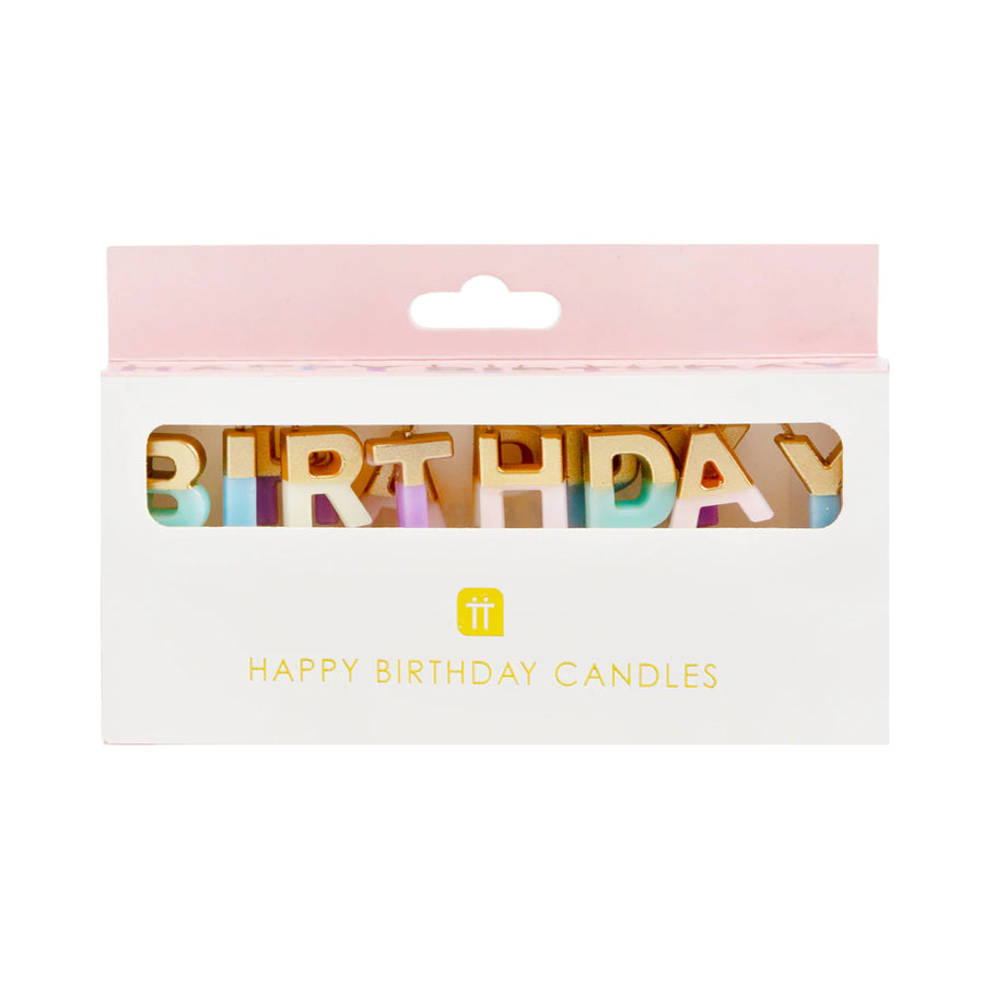 Pastel Dipped Birthday Candles