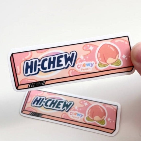 peach hi chew sticker