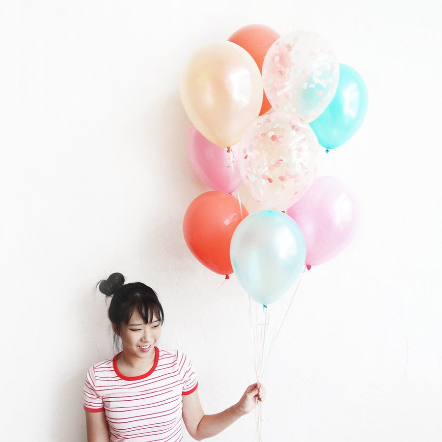 Balloon Set in Coral Mint