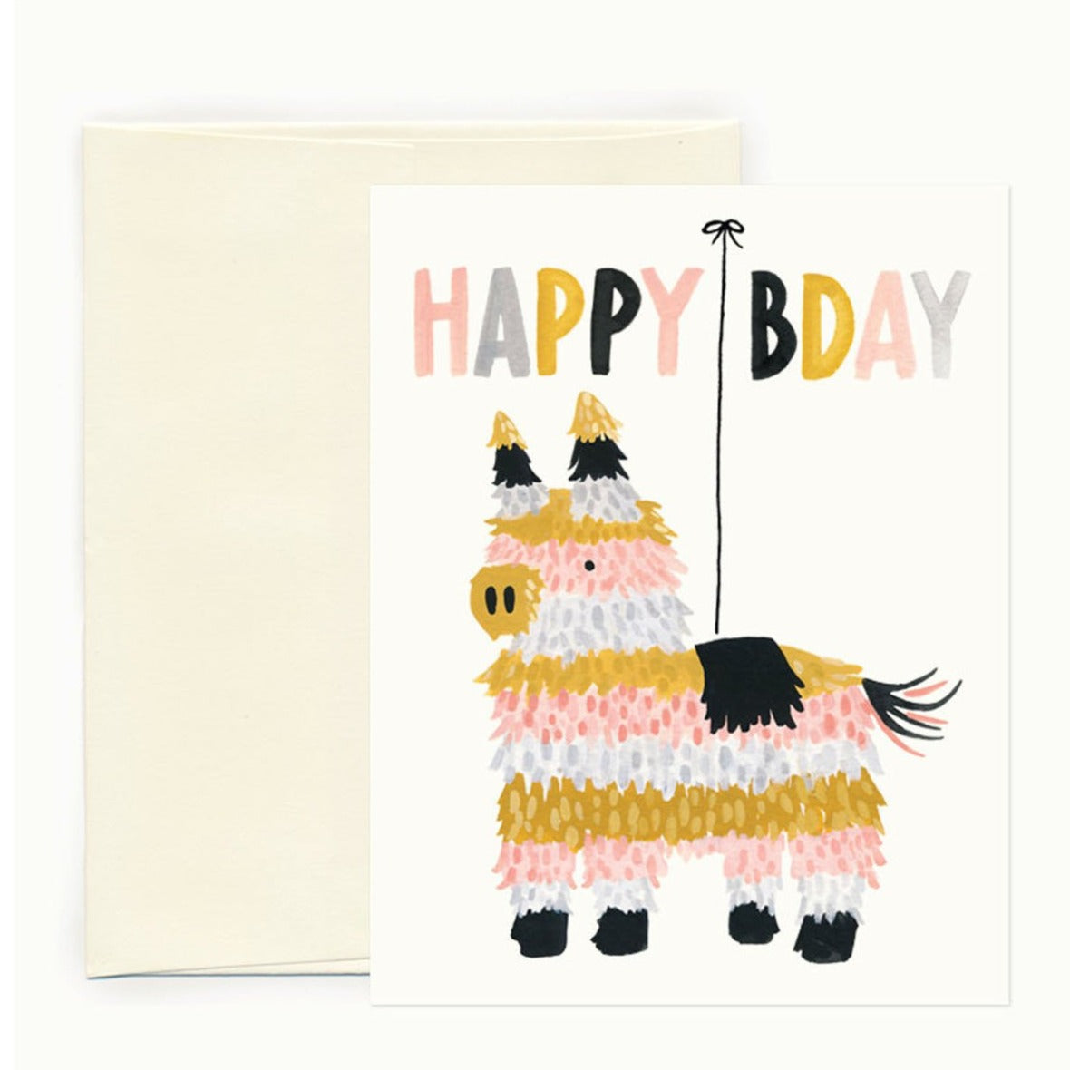 pinata happy bday birthday card