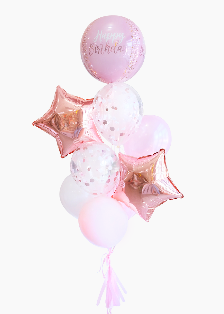Pink Shimmer Birthday Balloongram