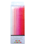 Glittery Pink Candles 16ct
