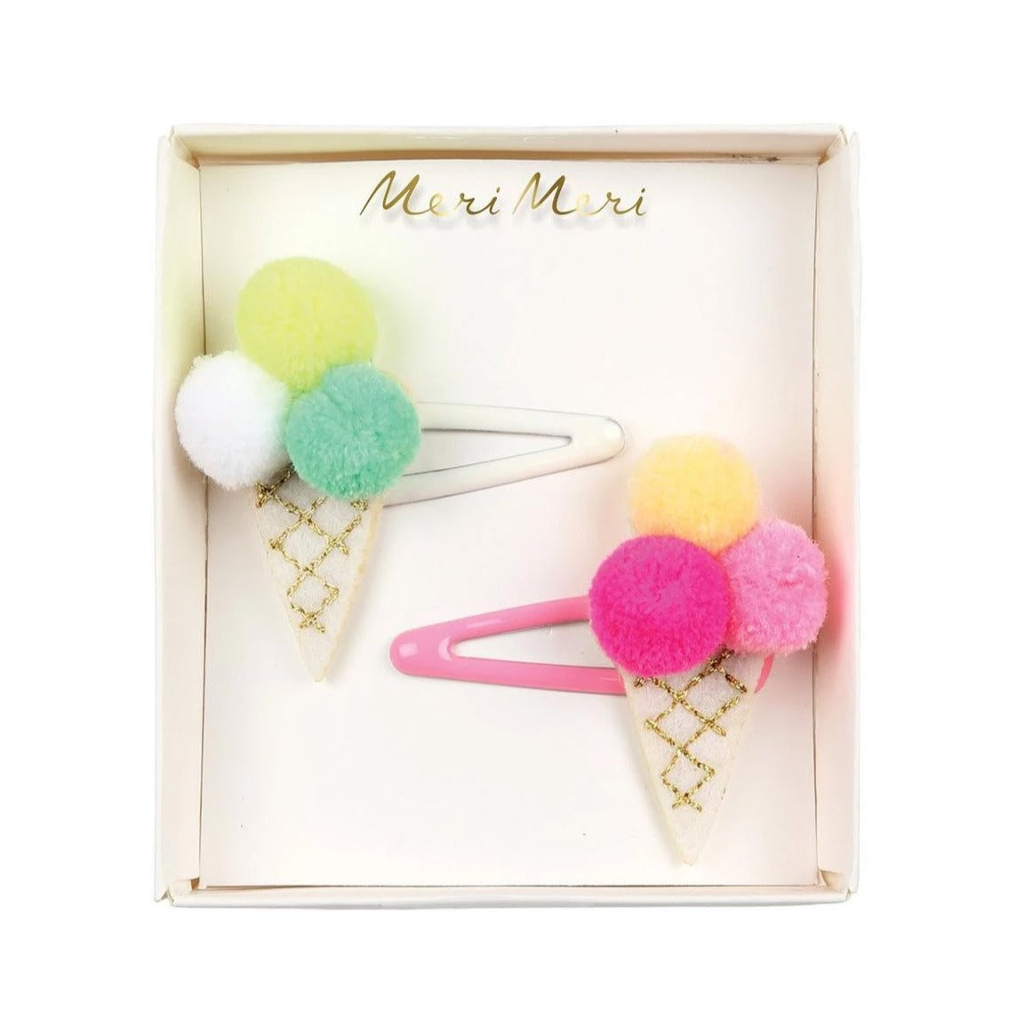 pom ice cream hair clips