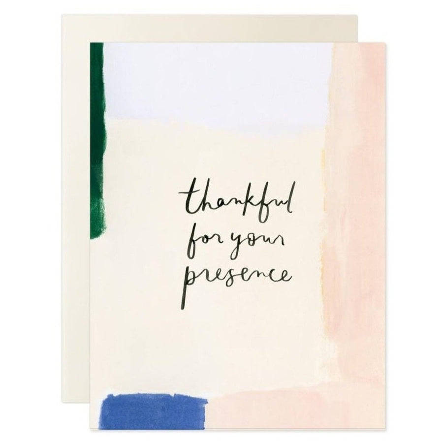 thankful for your presence greeting card
