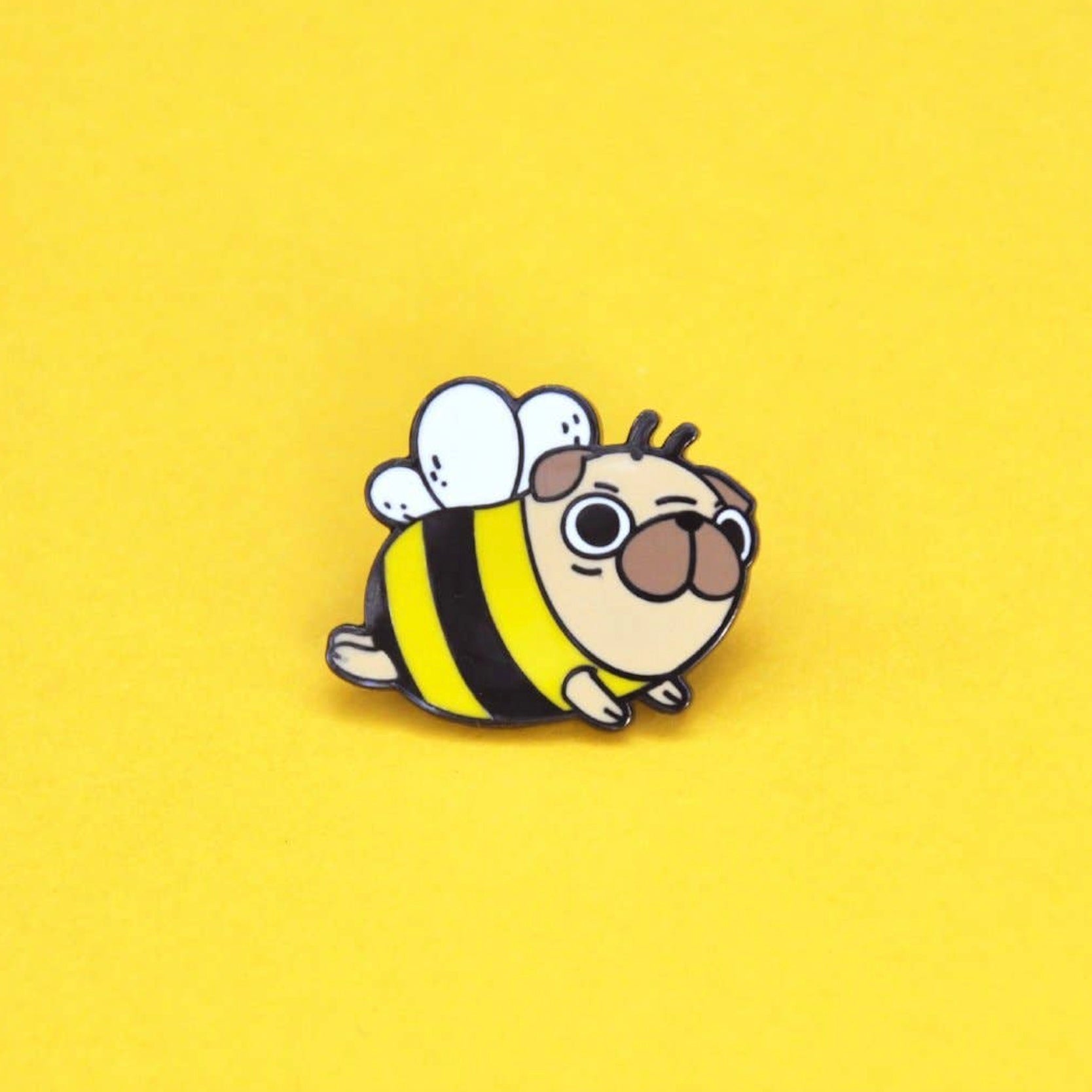Pug Bee Enamel Pin