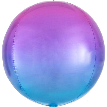 pink purple blue ombre round orb balloon
