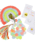 rainbow mini pinata confetti temporary tattoos