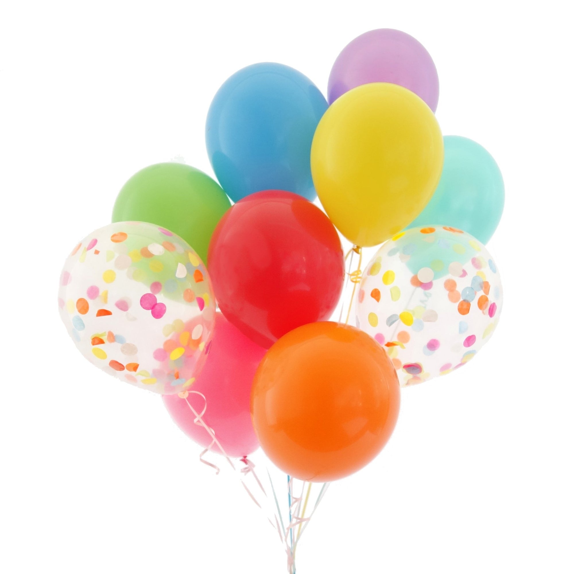 rainbow confetti balloon bouquet