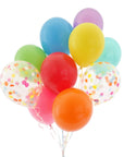 rainbow confetti balloon bouquet