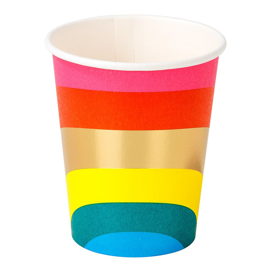 rainbow paper cups