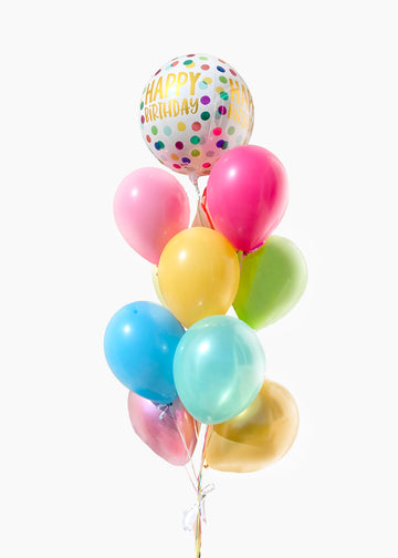 Rainbow Birthday Orb Balloongram