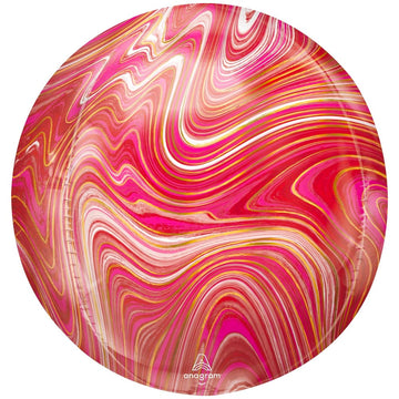 Red Marble Orb Balloon