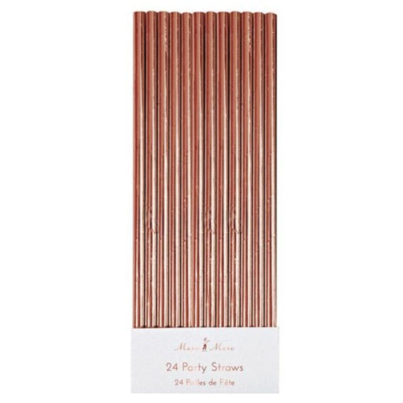 rose gold paper straws