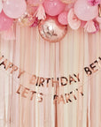 Rose Gold Personalized Birthday Banner