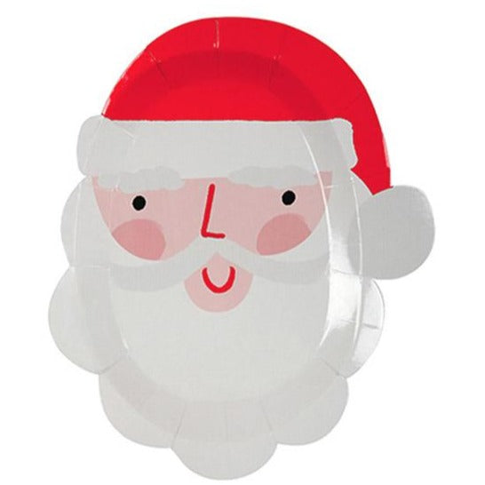 santa head paper plates