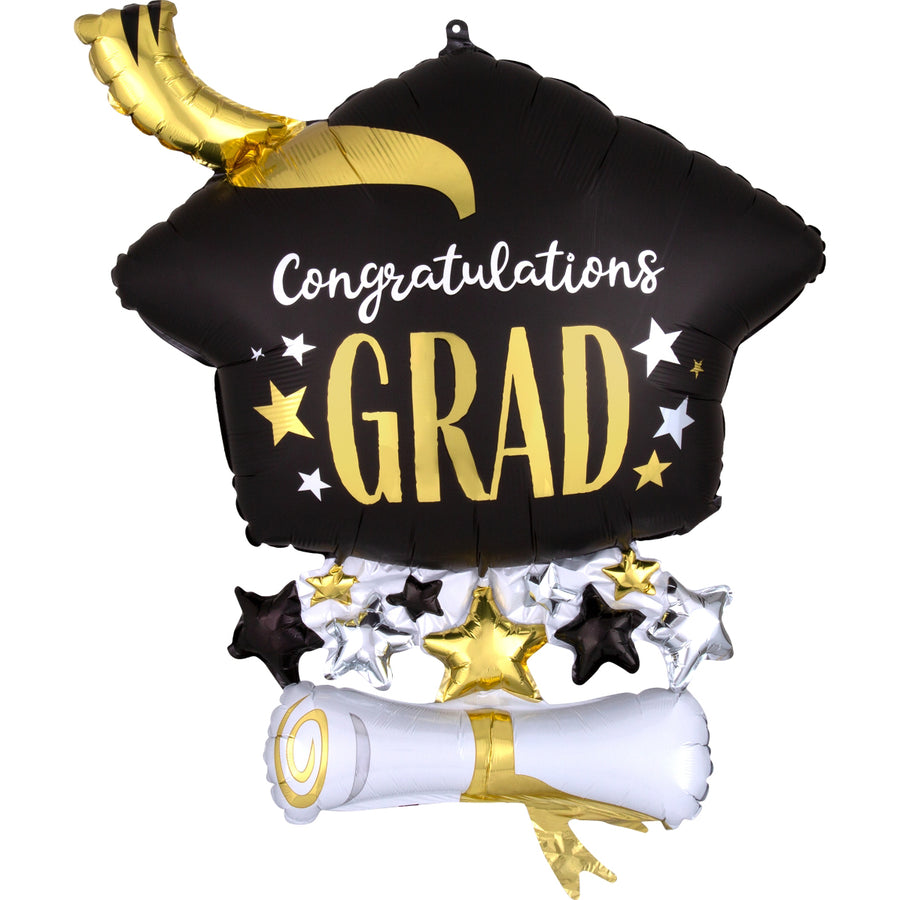Grad Cap & Diploma Balloon