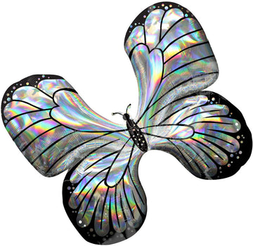 silver butterfly balloon