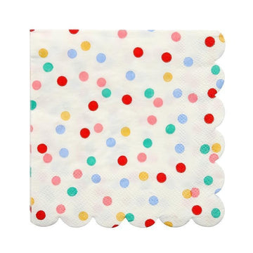 colorful spotted napkins