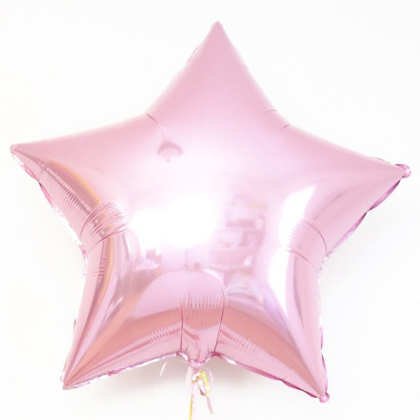 shiny pink star balloon