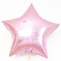 shiny pink star balloon