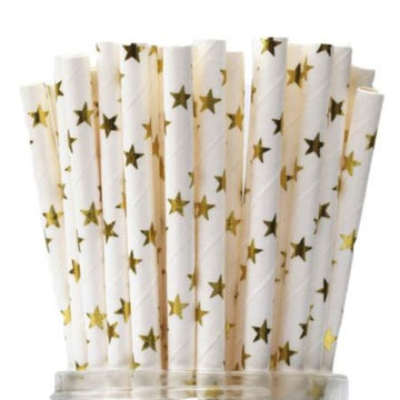 gold star paper straws